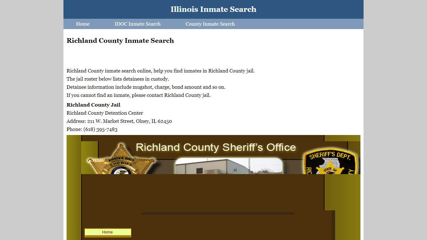 Richland County Inmate Search